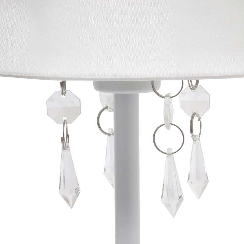Creekwood Home 17.25" Contemporary Crystal Droplet Table Lamp - 17.25