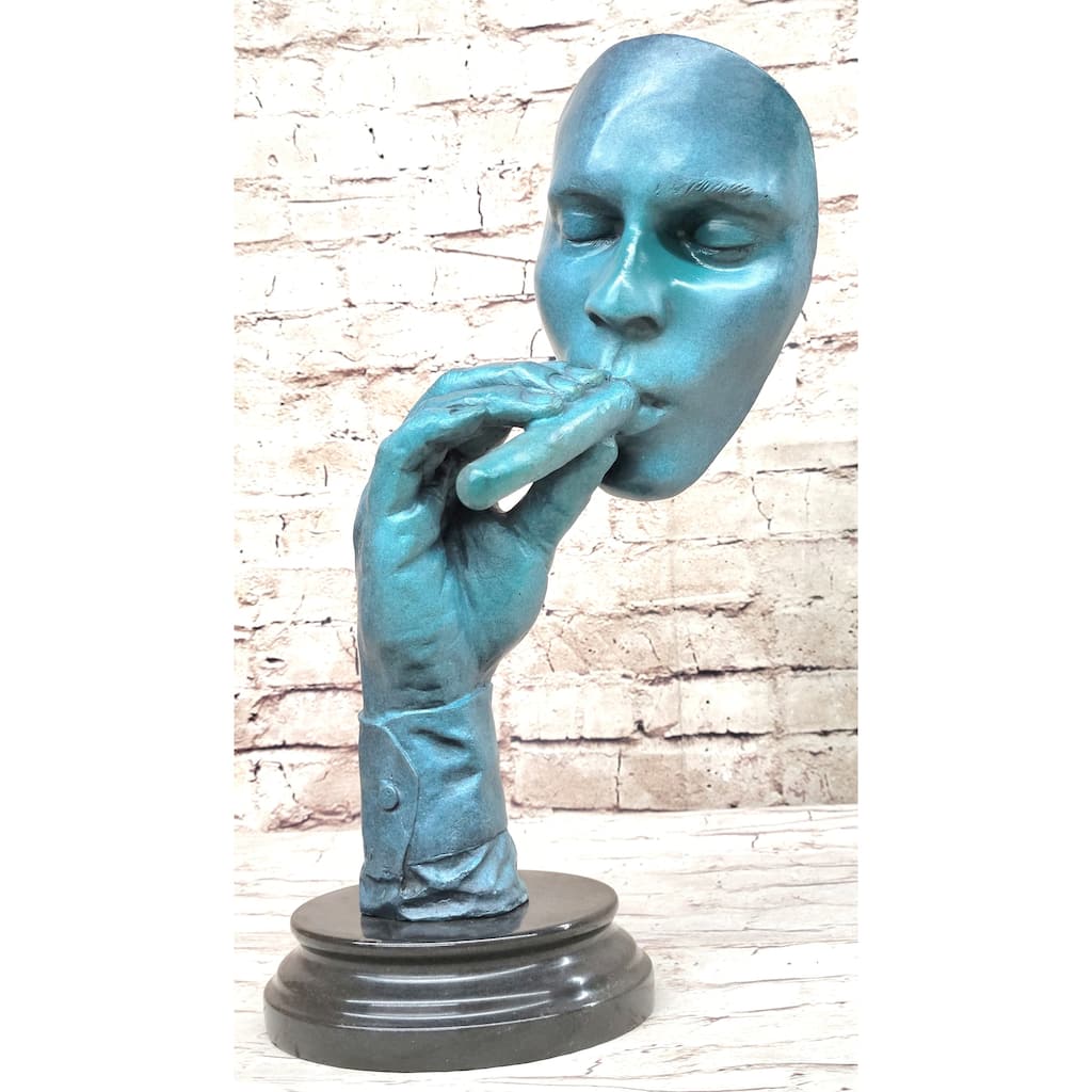 Salvador Dali Havana Man Smoking Cigar Bronze Sculpture Statue Hand Made Artwork