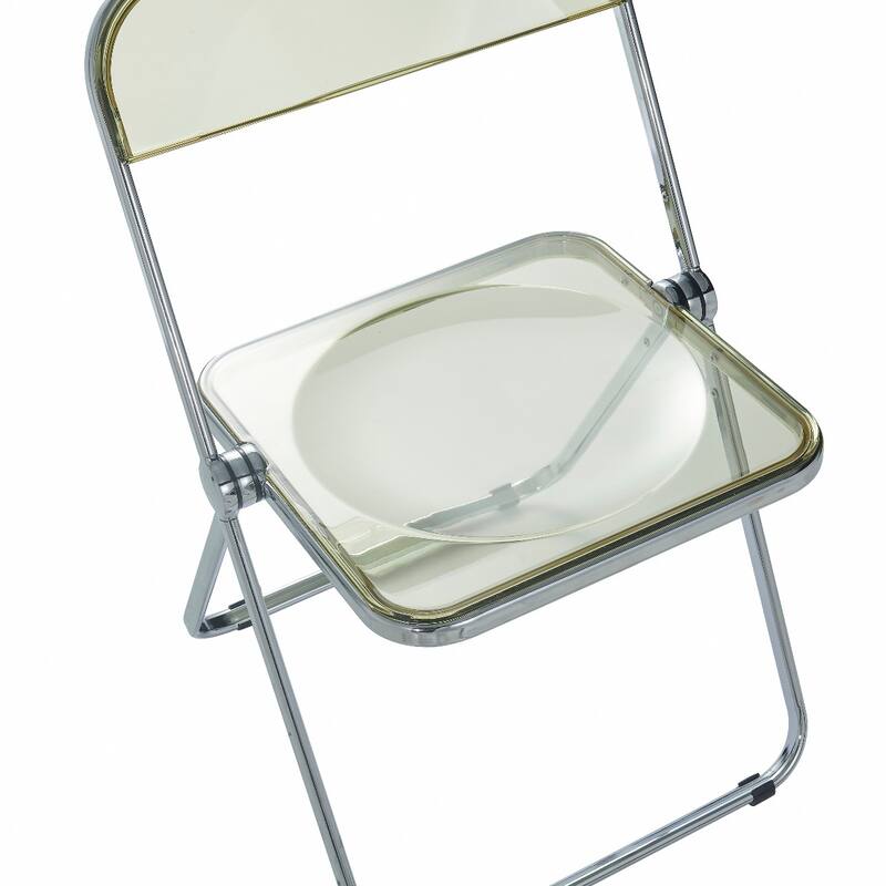5-Piece Dining Set with Folding Chairs and Round Dining Table Lawrence Collection by LeisureMod