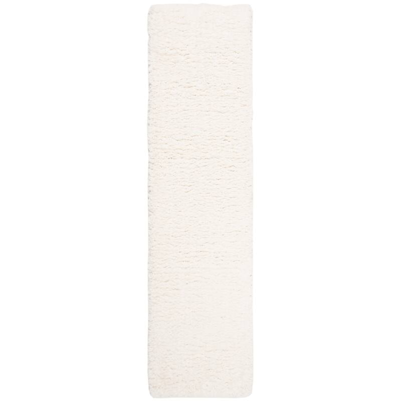 SAFAVIEH Madrid Shag Soledad Solid 2-inch Thick Rug - 2' x 10' Runner - Ivory