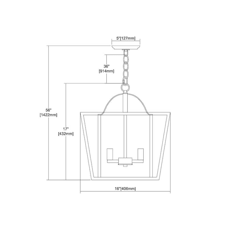Elk Home Bridgette Matte Black Metal 4 Light Pendant