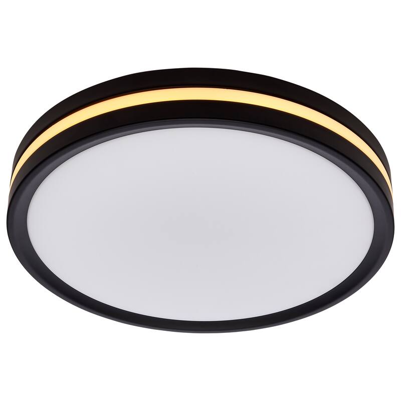 11 Inch Surface Mount with Night Light 5 CCT Selectable Matte Black Finish - Matte Black