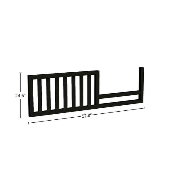 dimension image slide 1 of 2, Harper Solid Wood Toddler Crib Rail