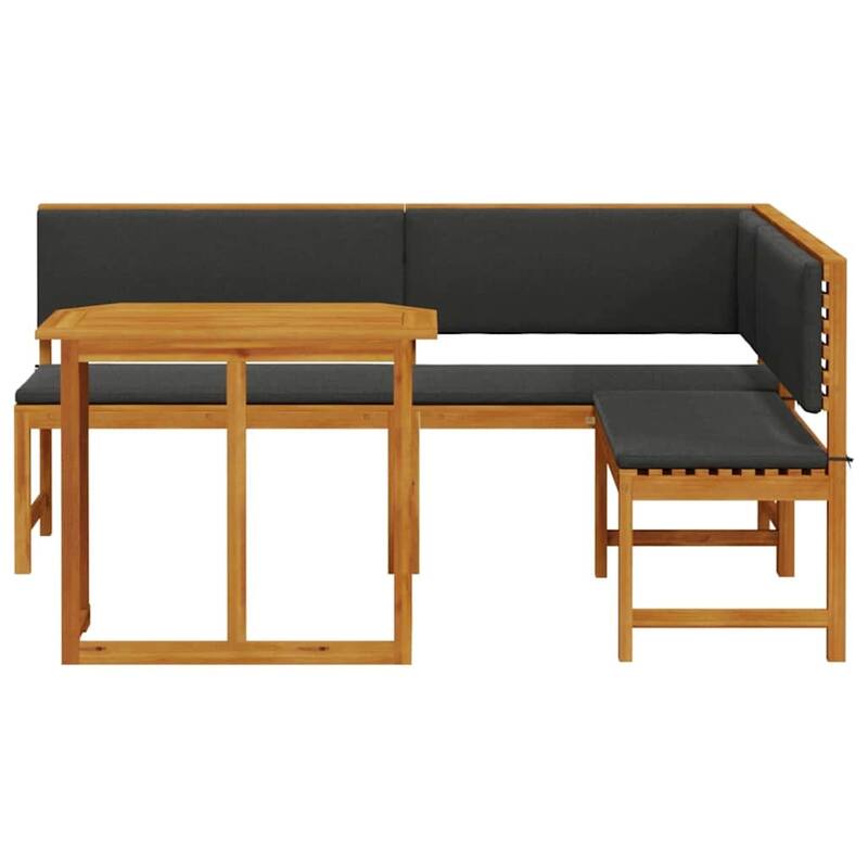 vidaXL Garden Bench Set Brown solid acacia wood - 20 x 35 x 30