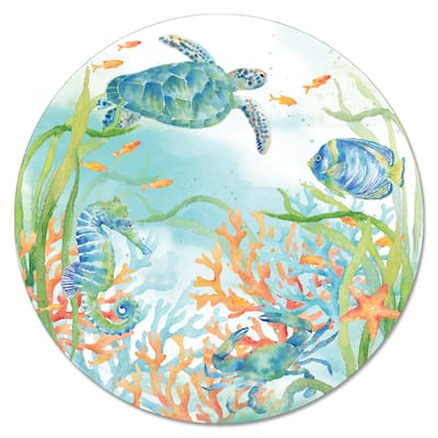 Glass Lazy Susan - Sea Life Serenade - 13x.040