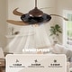 preview thumbnail 32 of 49, Smart Tiffany Stained Glass Retractable Led Ceiling Fan