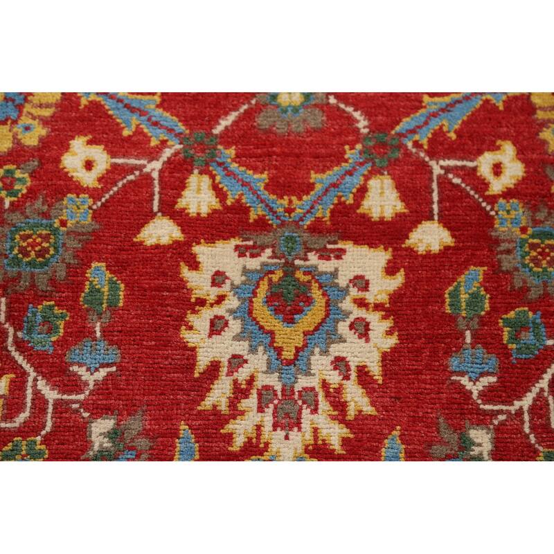 Floral Red Kazak Oriental Foyer Rug Handmade Wool Carpet - 2'0" x 2'11"