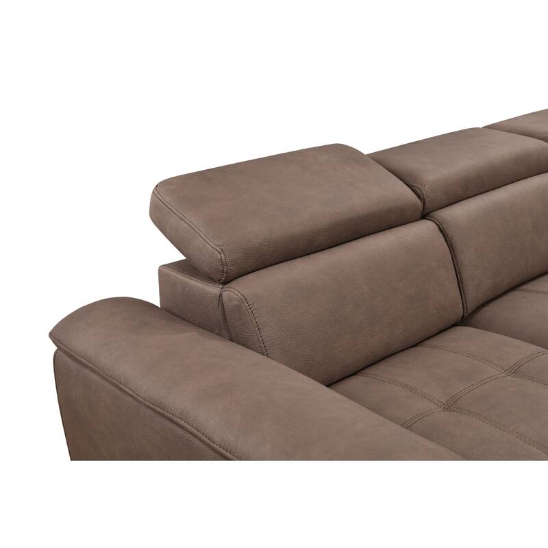 Roomfitters 128" U-Shaped Sectional Couch with Ottomans, Reversible Modular Sofa 7-Seater Couch with Storage Seat