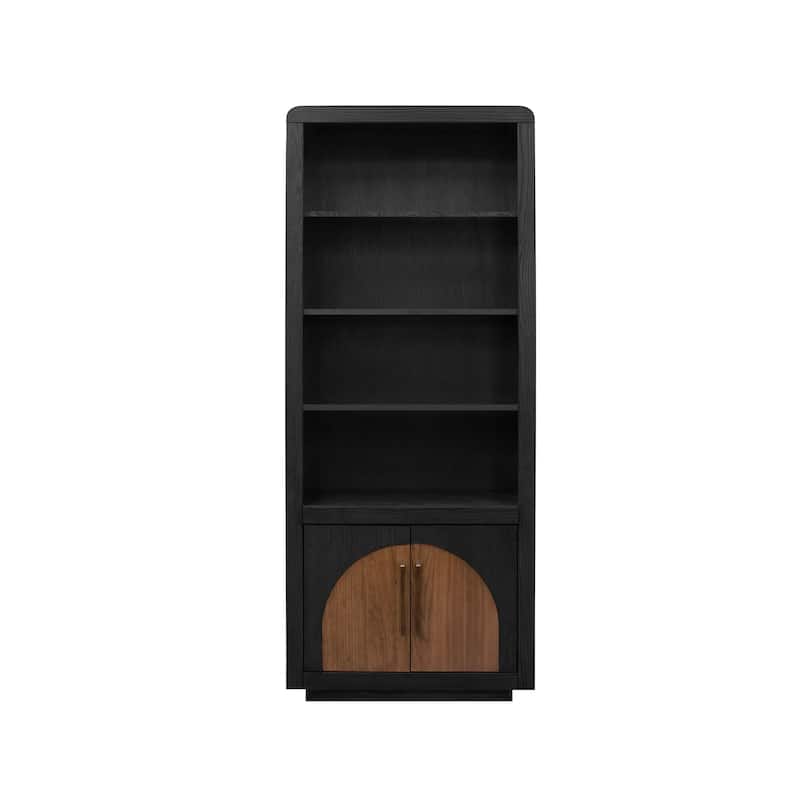 Bridgevine Home 78 inch High Bookcase Pier, No Assembly Required, Two-Tone Finish