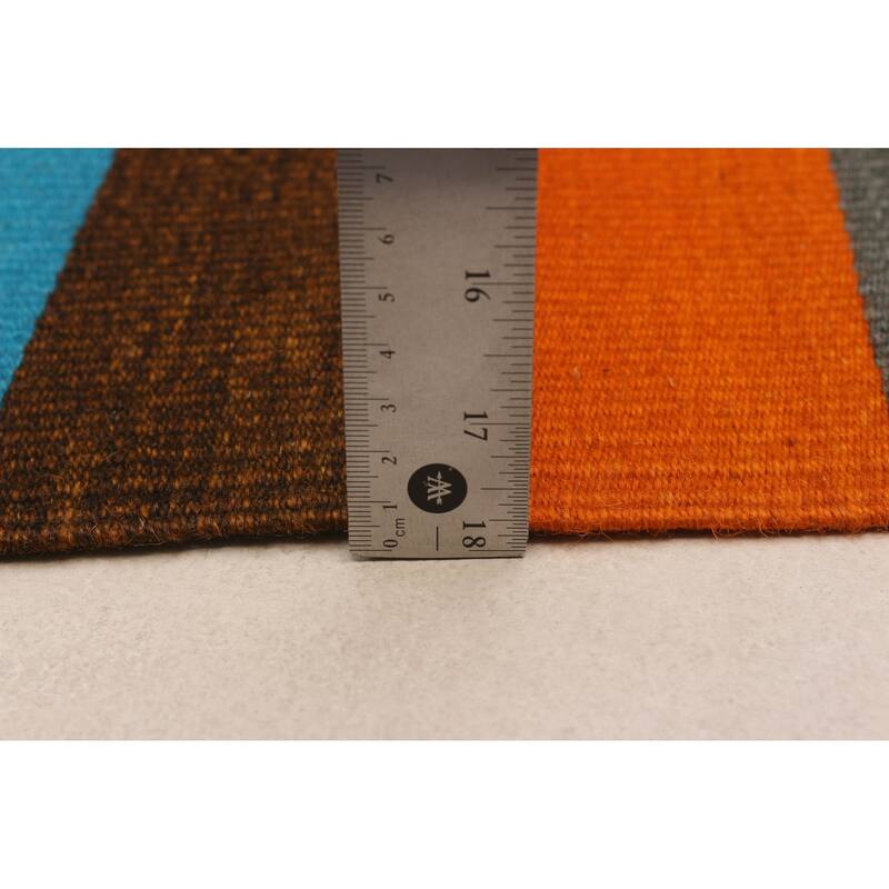 ECARPETGALLERY Flat-Weave Ankara FW Grey Wool Kilim - 9'8 x 13'0