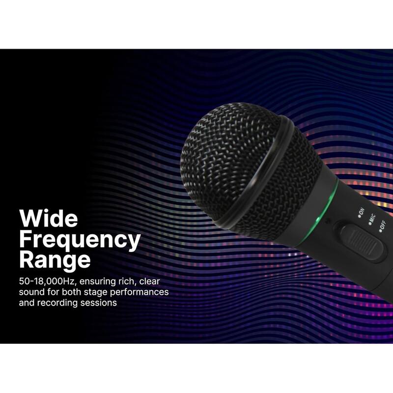 Emerson EAM-9001 Wireless Microphone System, Black