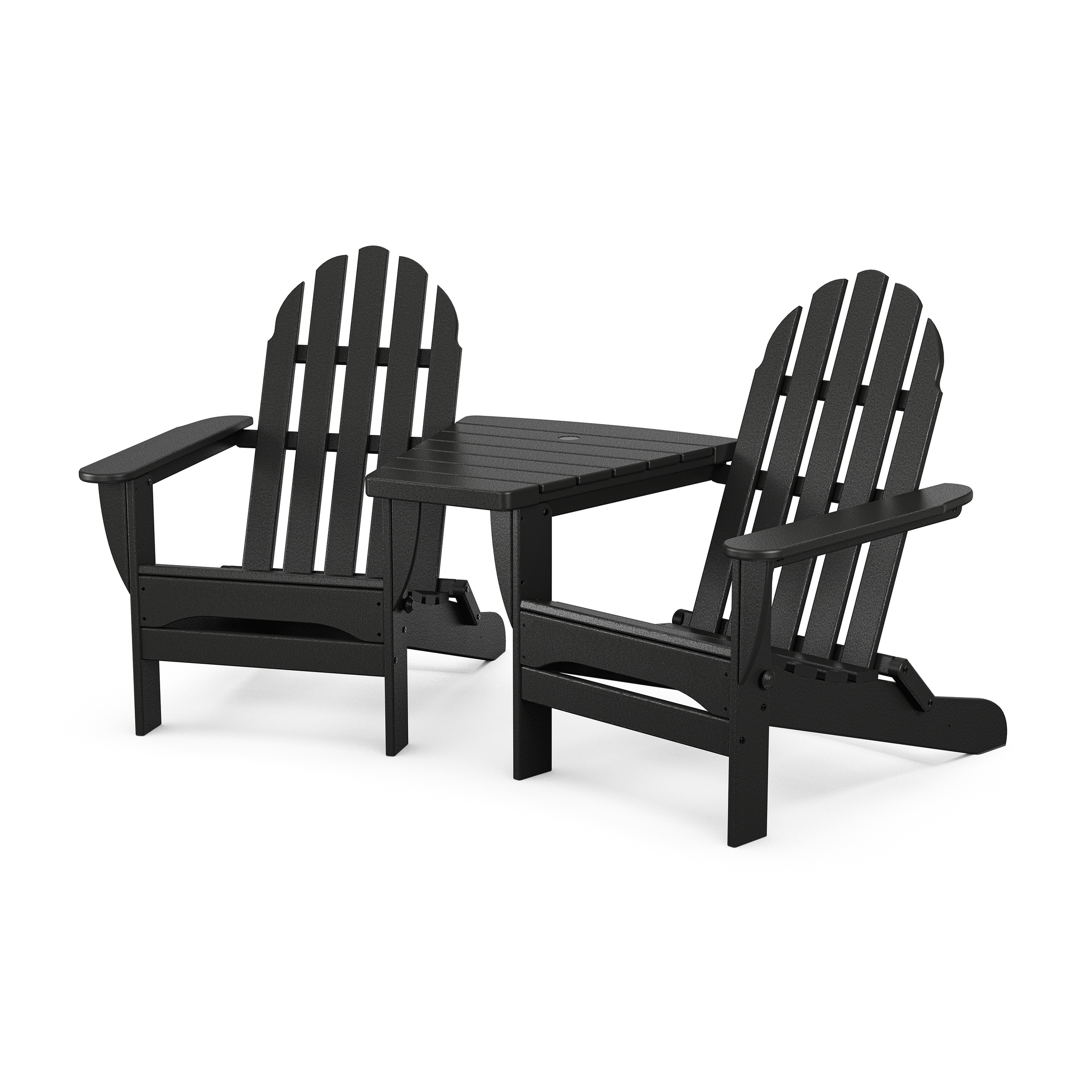 Adirondack chairs with connecting table deals