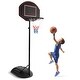 preview thumbnail 1 of 8, Costway 5.5-7.5FT Adjustable Portable Basketball Goal System with - See Details Black - See Details