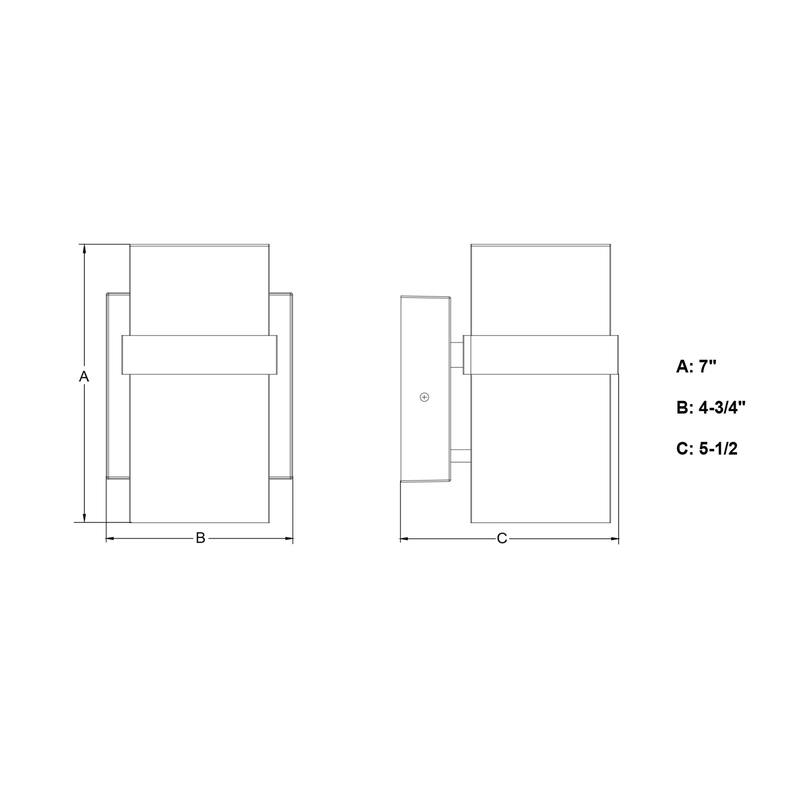 Bellevue VXWS50242 Leia 7" Tall Wall Sconce