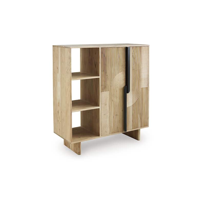Signature Design by Ashley Kierwell Natural Accent Cabinet - 39.5" W x 16.75" D x 45.63" H