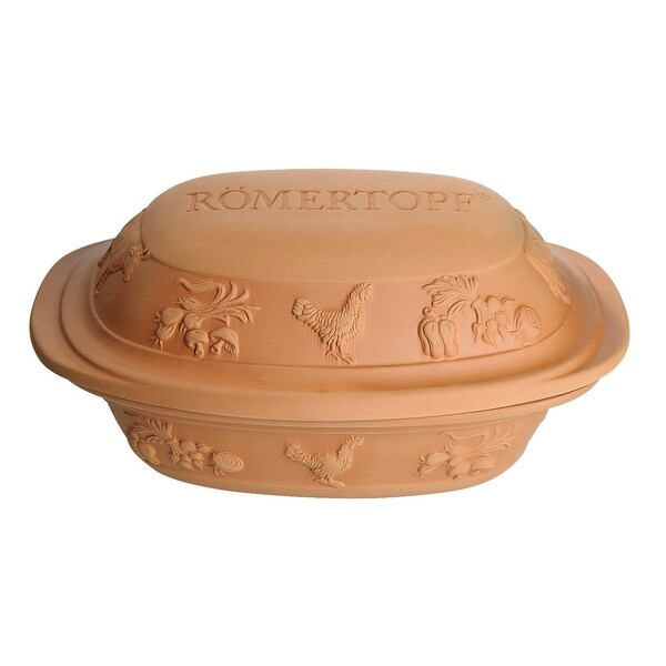 Romertopf by Reston Lloyd Rustico Series Natural Glazed Clay Cooker, Large, 4.2 Quart