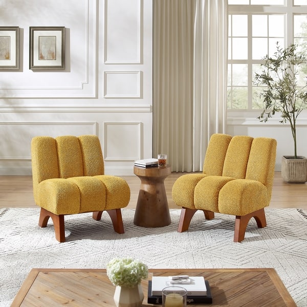 slide 2 of 49, Art Leon Set of 2 Comfortable Armless Accent Chair Sectional