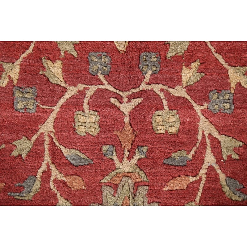 Vegetable Dye Nepalese Oriental Area Rug Hand-knotted Wool Carpet - 6'1" x 9'4"