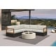 preview thumbnail 18 of 34, PURPLE LEAF GLFSF Black sofa with white seat Outdoor Couch for Yard Porch Deck Patio Conversation Sets 5seats - L-shaped