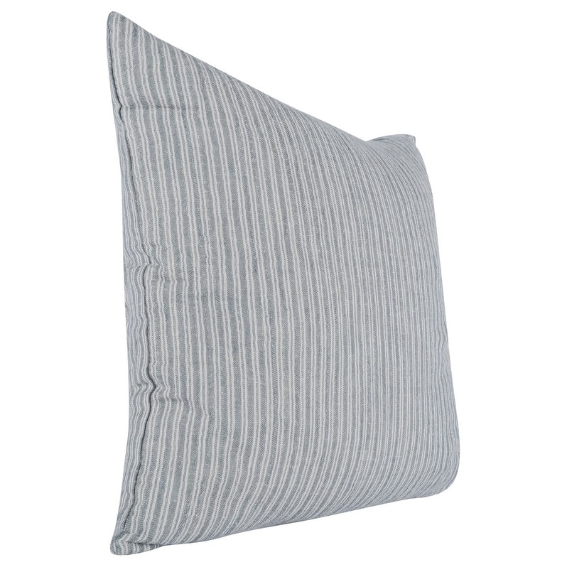 Camille 22" Square Throw Pilow, Ash Blue by Kosas Home