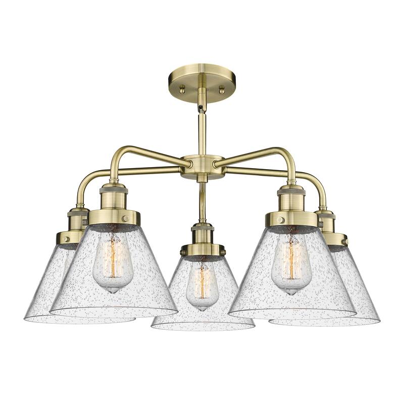 Innovations Lighting Cone - 5 Light 26" Stem Hung Chandelier