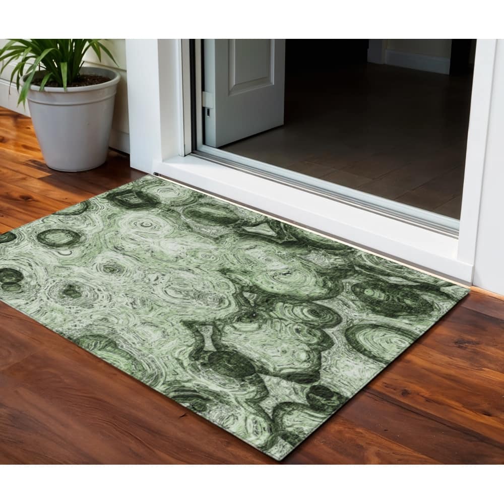 HomeRoots Abstract Transitional Rectangle Outdoor Rug