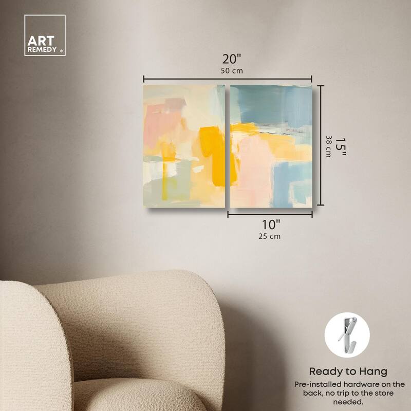 Ocean of Suns II Canvas Set of 2 by Art Remedy, Gallery Wrapped