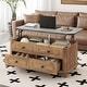 preview thumbnail 7 of 10, Moasis Farmhouse 36" Lift-top Rectangular Antique Coffee Table with 2 Drawers Hidden Storage