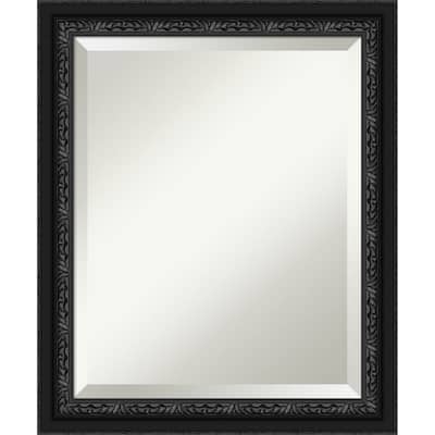 Downton Black Beveled Wood Framed Wall Mirror - Downton Black