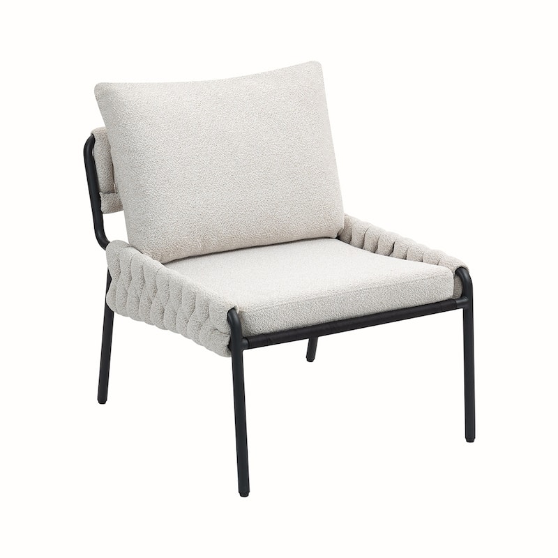 Braided Upholstery Metal Frame Chair