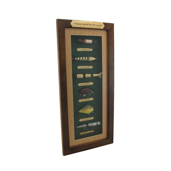 Shop Fishing Lures of the 20th Century Wood Shadow Box Wall Hanging