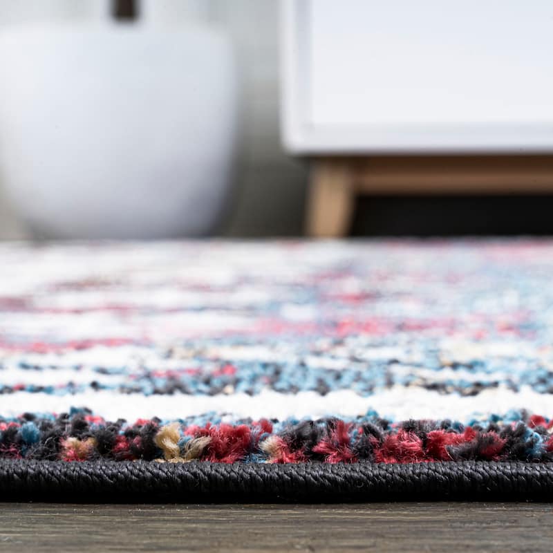 JONATHAN Y Palmette Distressed Kilim Area Rug
