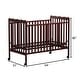 preview thumbnail 7 of 7, 3-In-1 Convertible Crib, Made Of Sustainable Pinewood, Non-Toxic Finish, Comes With Locking Wheels, Wooden Nursery Furniture