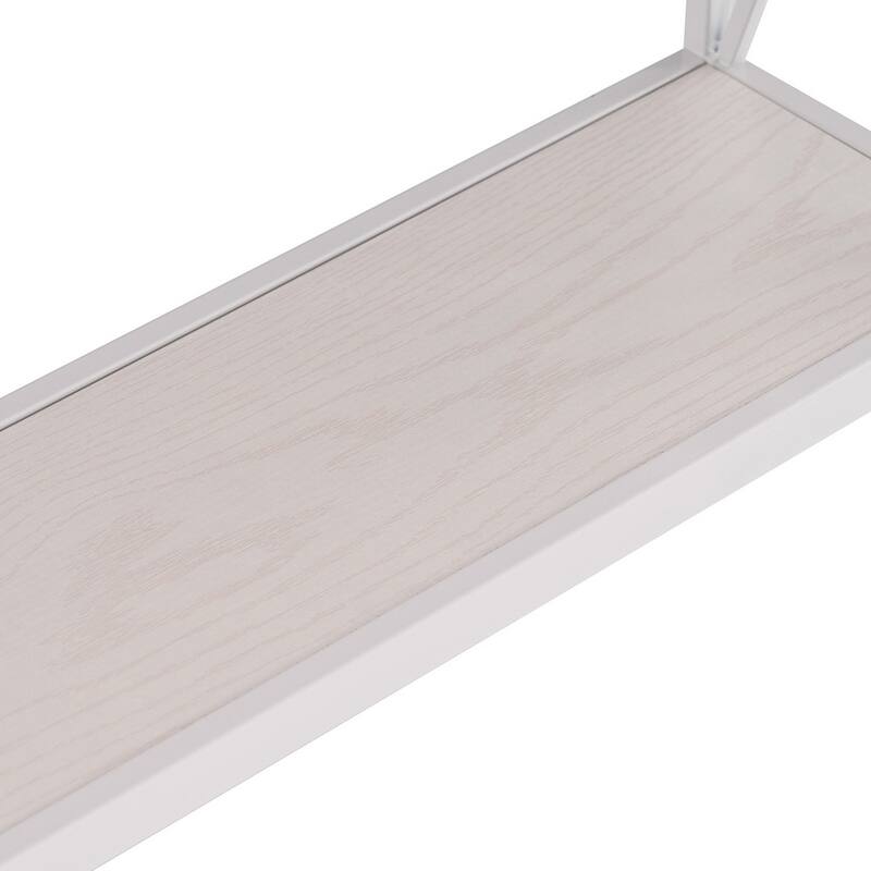 Rustic Oak Console Table with Metal Frame for Entryway Hallway or Behind Sofa - 43.3" x 9" x 29"