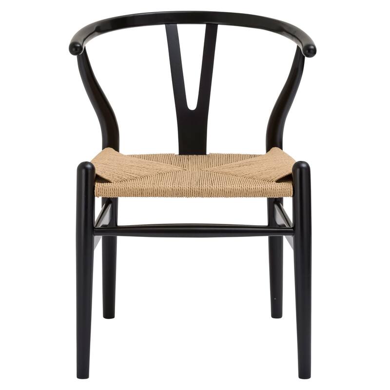 Poly and Bark Weave Chairs - Solid Wood Frame (Set of 2)