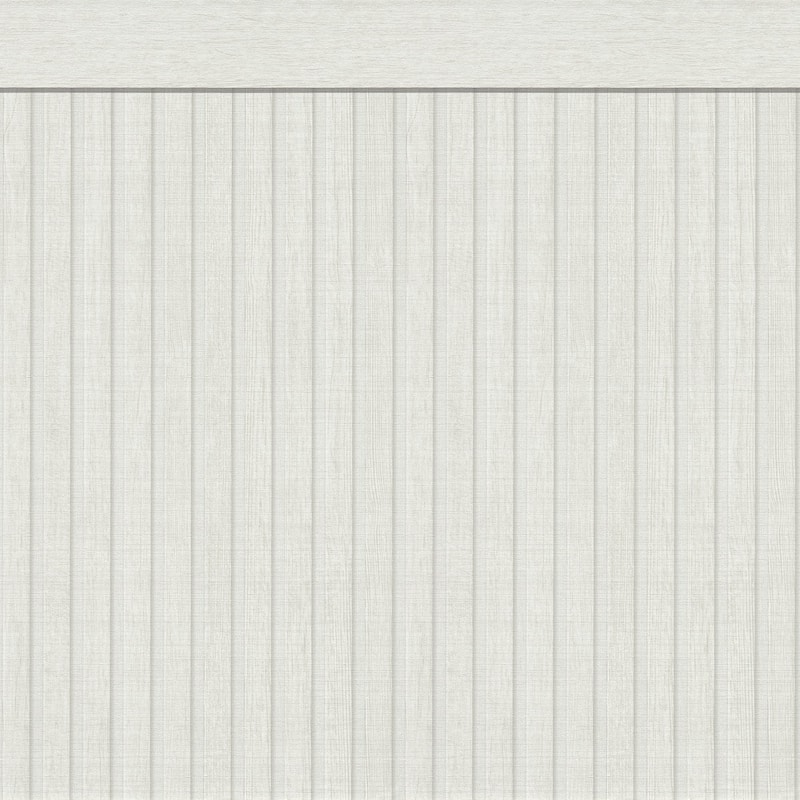 Galerie Wallcoverings Woods and Wicker Collection Dado Panel Double Width Matte Finish Vinyl on Non-woven Wallpaper Roll - 16.4-feet long x 42-inches wide - White