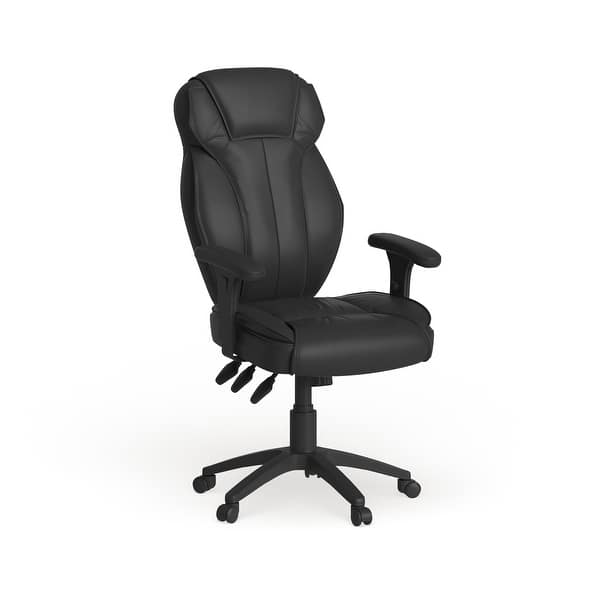 High Back LeatherSoft Multifunction Executive Chair w/Lumbar Support