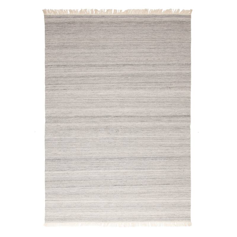 ECARPETGALLERY Flat-Weave Ankara FW Grey Wool Kilim - 5'3 x 7'9