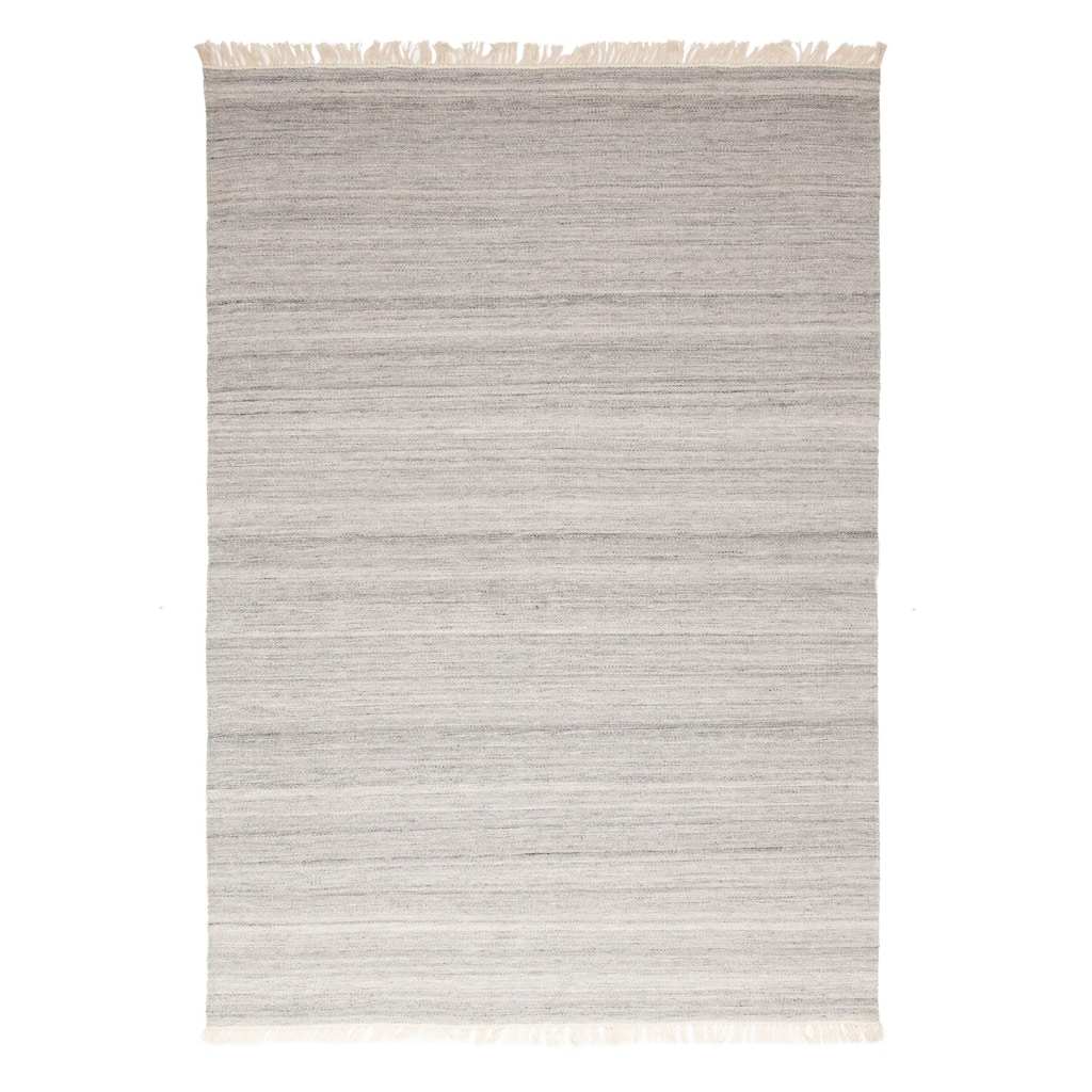 ECARPETGALLERY Flat-Weave Ankara FW Grey Wool Kilim - 5'3 x 7'9