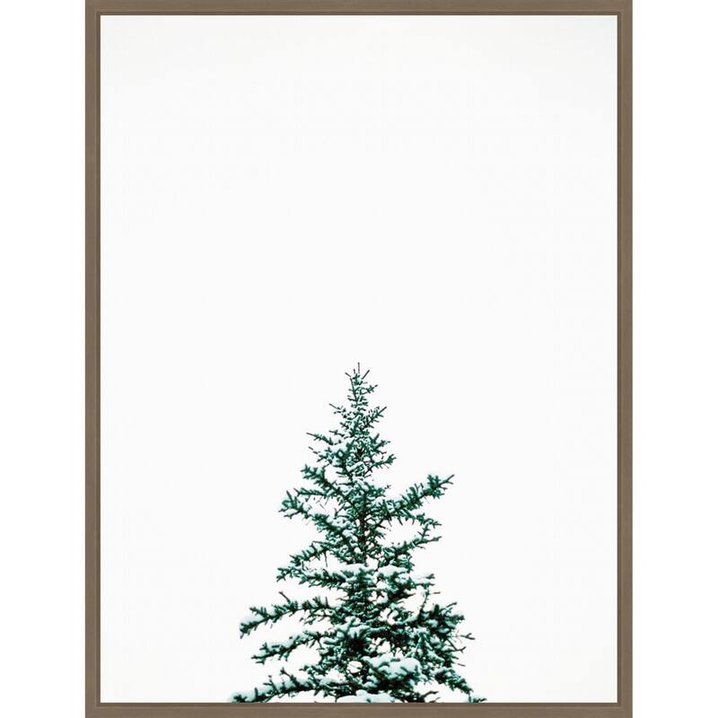 Winter Trees V by Justine Milton (23 x 30 in.), Framed Canvas Wall Art Print - Sylvie Dark Gold