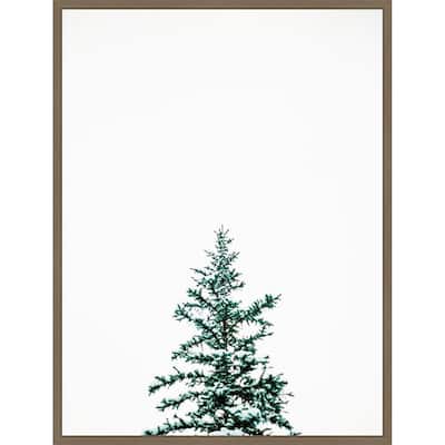Winter Trees V by Justine Milton (23 x 30 in.), Framed Canvas Wall Art Print - Sylvie Dark Gold
