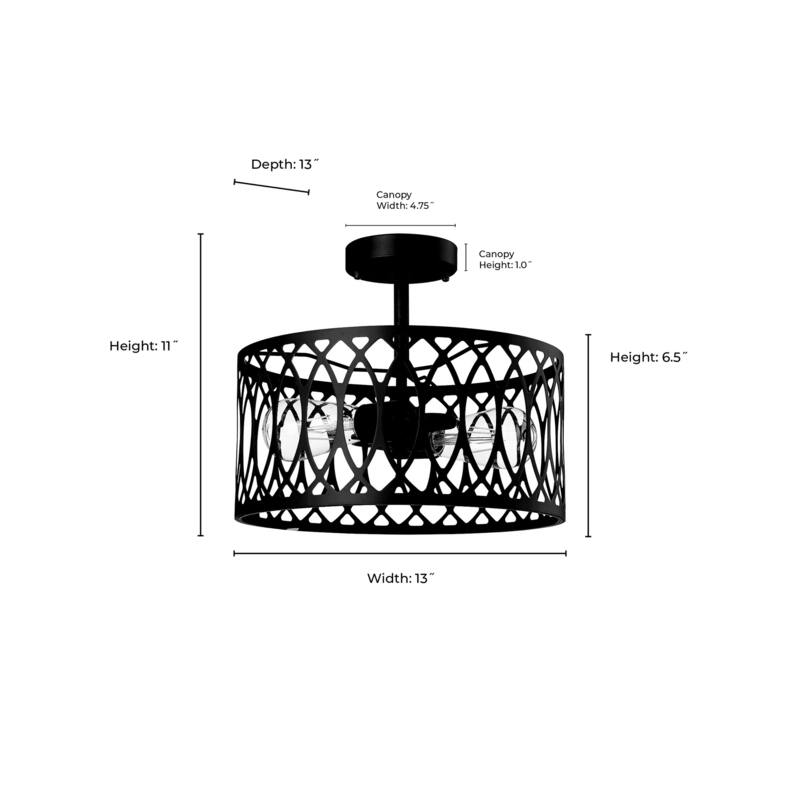 Millennium Lighting Arelyn 1 Semi-Flush Ceiling Mount
