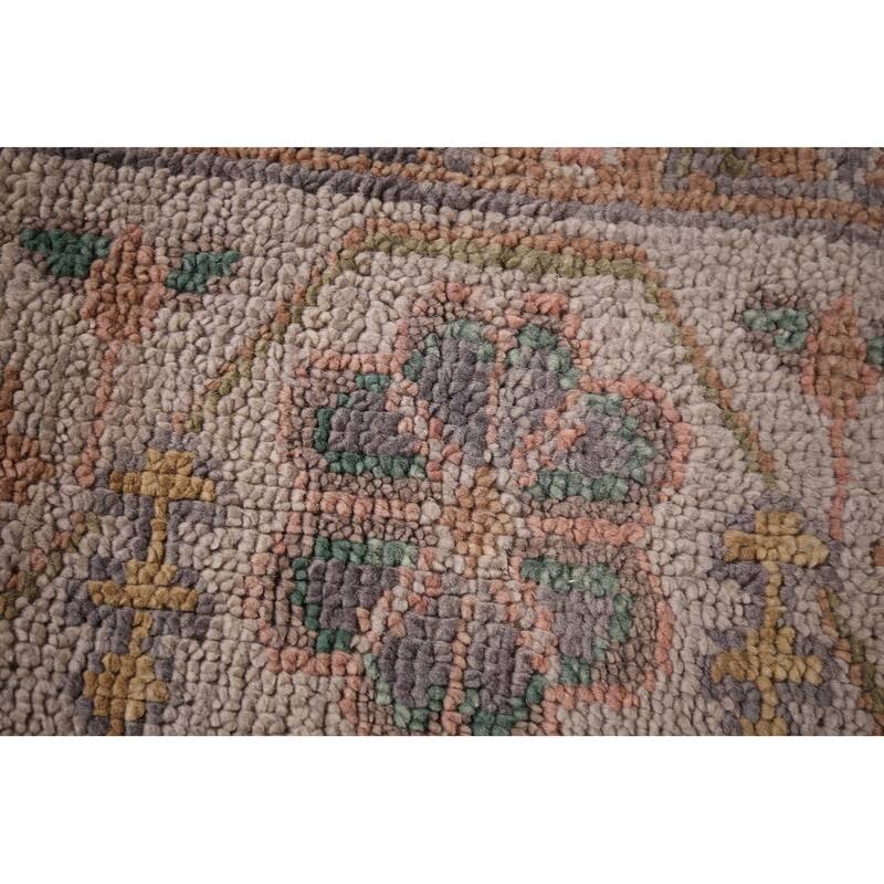 Geometric Blue Heriz Serapi Indian Area Rug Handmade Wool Carpet - 7'11" x 10'0"