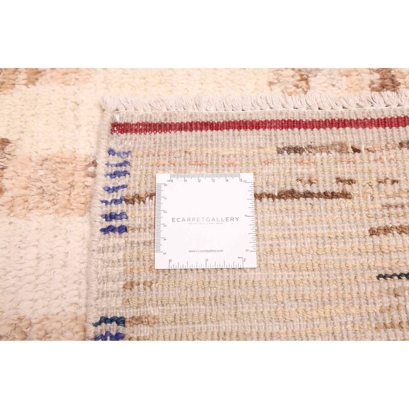 ECARPETGALLERY Hand-knotted Pak Finest Marrakesh Cream Wool Rug - 8'11 x 11'11