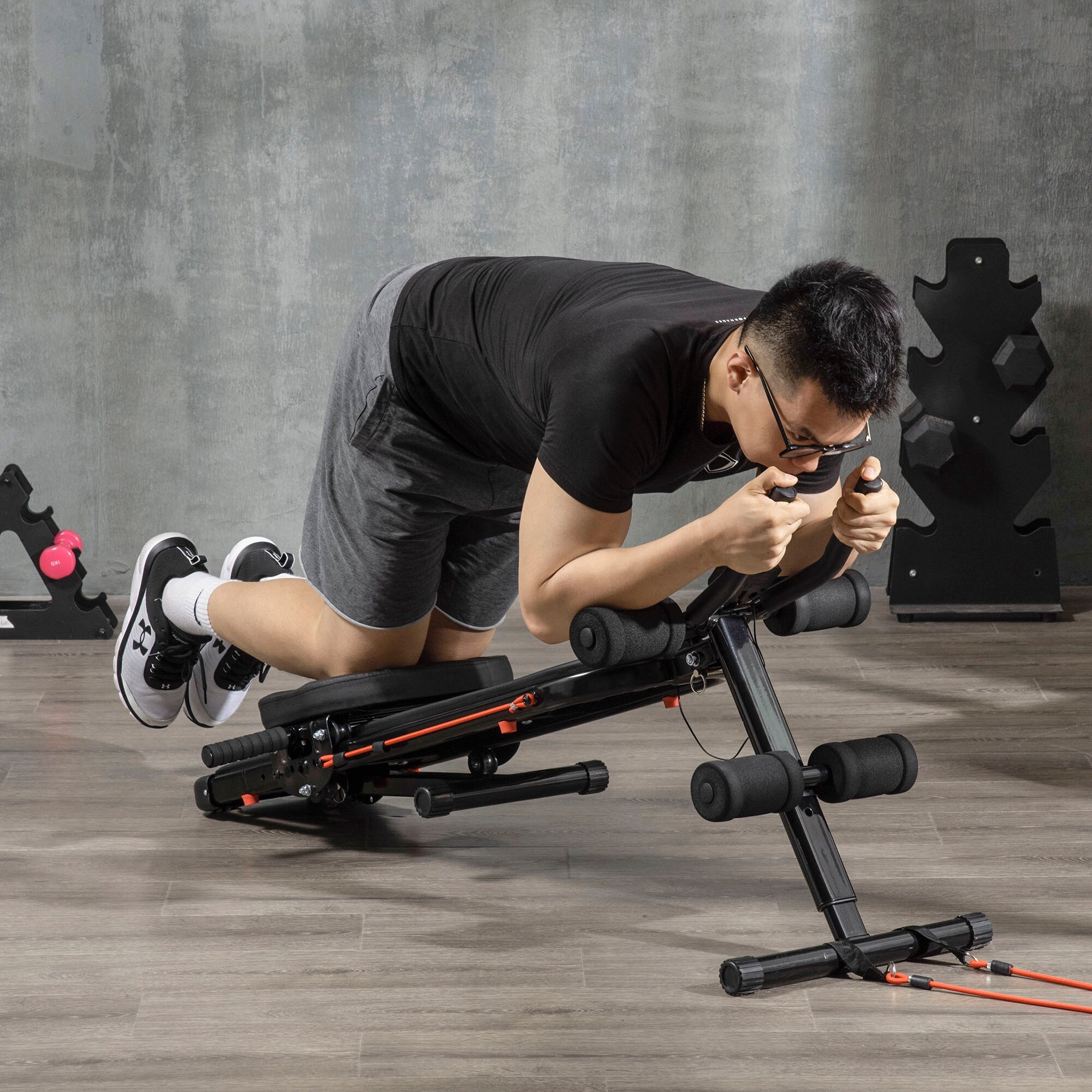 Adjustable Dip Bar Workout Station Ab Lounge Machine Core Exercise Equipment for Stomach SF XF9937 Bed Bath Beyond 36862394