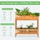 preview thumbnail 7 of 8, Gymax 2-Tier Raised Garden Bed Elevated Wood Planter Box for Vegetable - 37.5'' x 12.5'' x 35.5''