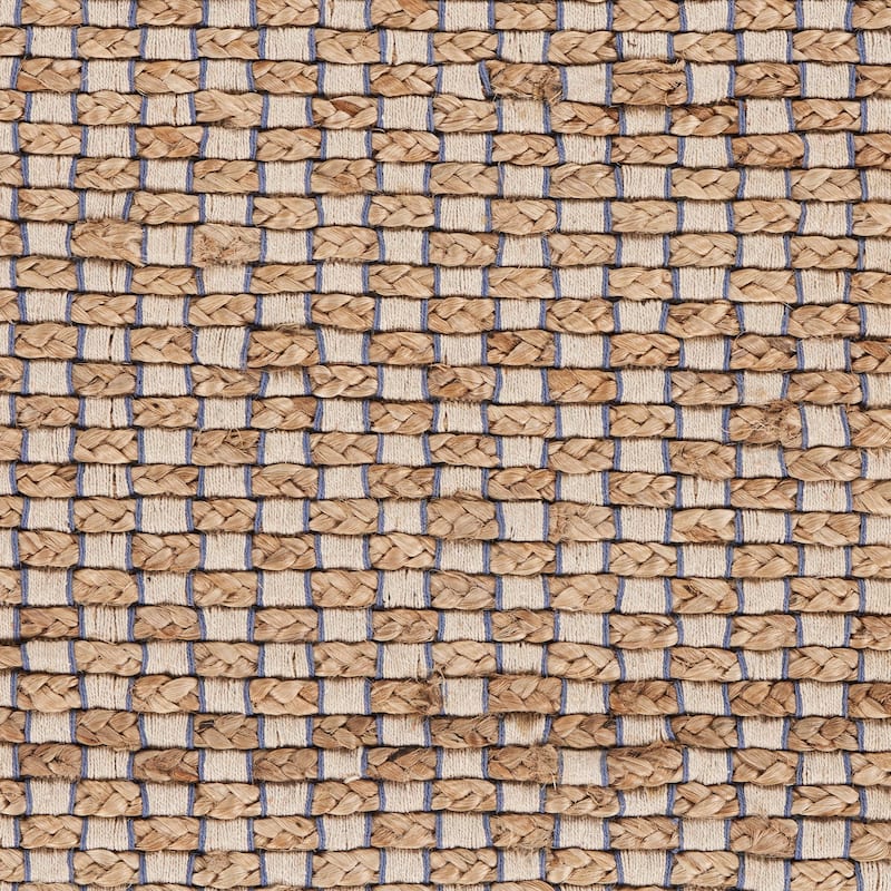Sevita Organic Jute Interwoven Area Rug, Natural and Indigo
