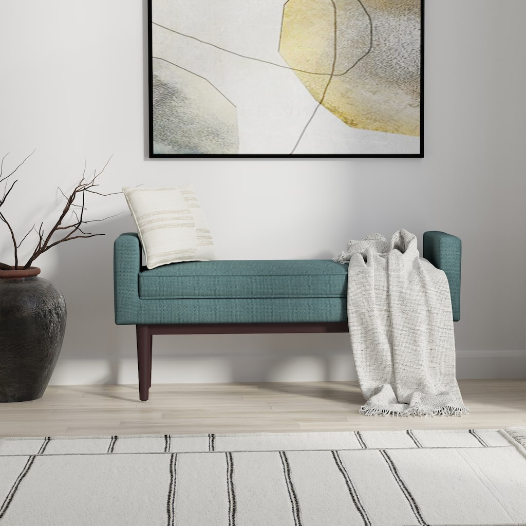 WYNDENHALL Highbridge 46 inch Wide Contemporary Rectangle Ottoman Bench