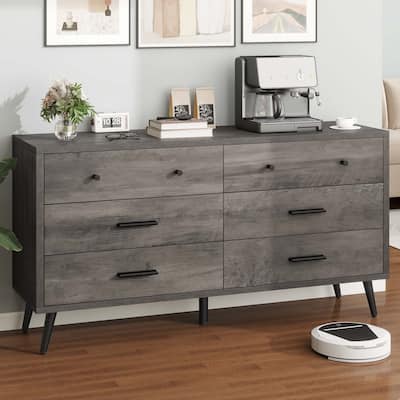 Moasis 47" W 6 Drawers Double Dresser for Bedroom, Chests of drawers