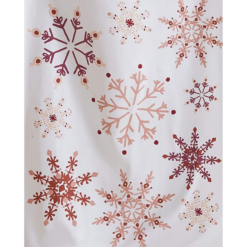 Adobe Sugar Snowflake Kitchen Towels Set of 3 - Christmas Pink Cotton Dish Towels, 26" x 18", Machine Washable